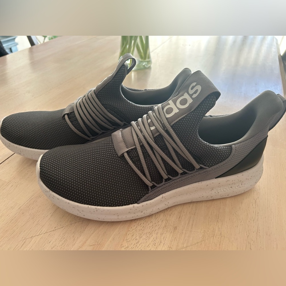 Adidas Men's Gray and White Sneakers/Never Worn